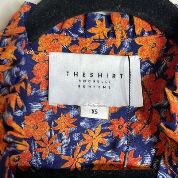 The Shirt by Rochelle Behrens | The Brigitte Dress Orange Floral Size XS - Picture 5 of 7